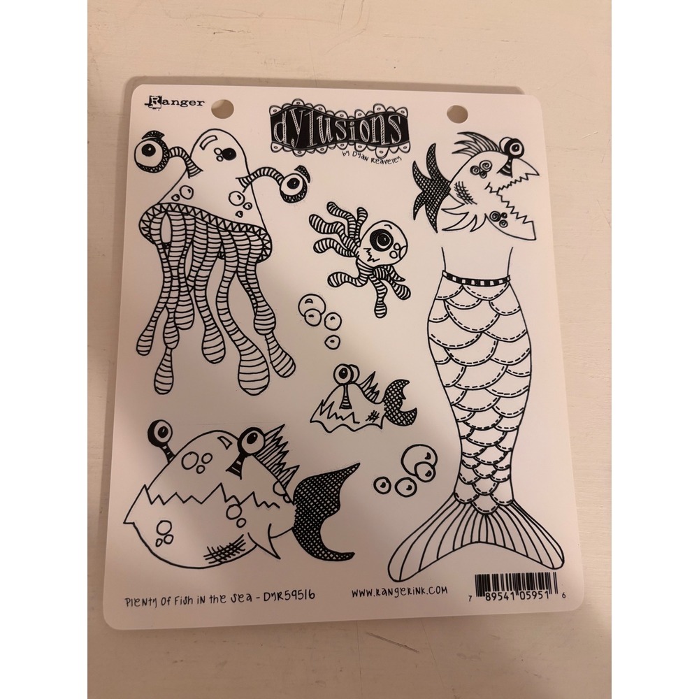 Dylusions Plenty of Fish in the Sea Cling Stamp Set Dyan Reaveley Ranger